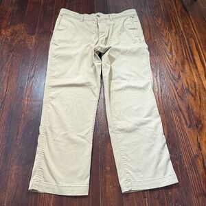 LL Bean Pants Mens 36x30 Khaki‎ Classic Fit Comfort Stretch Chino Coolmax